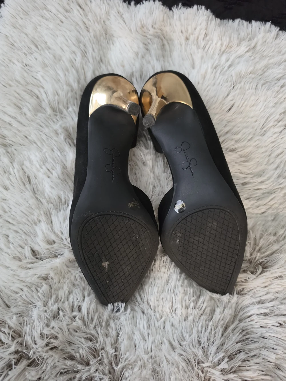 Jessica Simpson Black Pointed D'Orsay Stiletto Heels